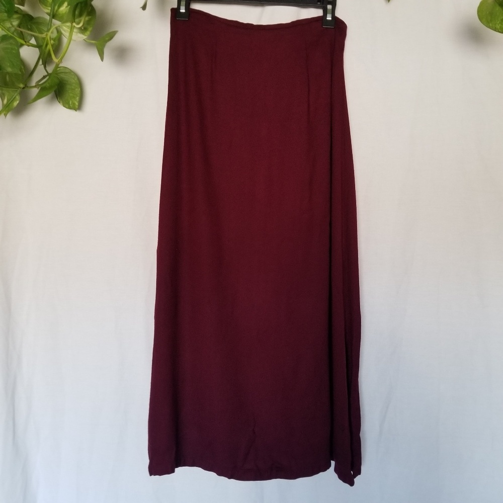 Anthropologie Maxi Skirt dark red/burgundy